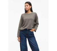 Vila - Maglione lavorato oversize color falco-Marrone M