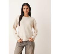 VILA - Maglione oversize color crema mélange-Bianco L