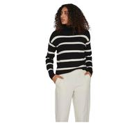 VILA Pullover 'VIRil' nero / bianco Donna VILA XL nero / bianco