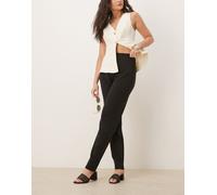 Vila - Mix & Match - Pantaloni neri dritti semplici a vita alta-Nero 38