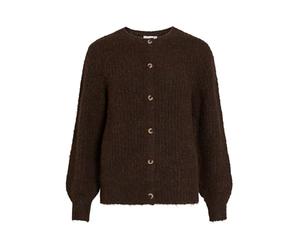Vila Mpe O-Neck L/S Knit Cardigan Noos, Chicco di caffè, XS