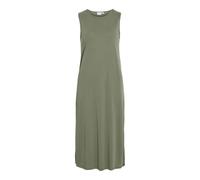 Vila Neck Dress Vimodala Abito Midi con Scollo Rotondo, S/L, Noos, Verde Olio, XL Donna