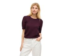 Vila Neck Knit Top Vidalo-Maglia a Girocollo, S/S, Noos, Fig, XS Donna