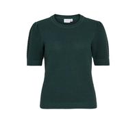 Vila Neck Knit Top Vidalo-Maglia a Girocollo, S/S, Noos, Pino Ponderosa, M Donna