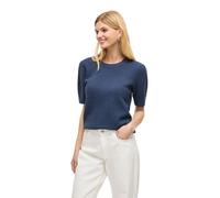 Vila Neck Knit Top Vidalo-Maglia a Girocollo, S/S, Noos, Vendimia Índigo, XL Donna