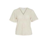 Vila Neck Shirt/Pb Videlaia-Maglietta con Scollo a V, S/S, Betulla, M Donna