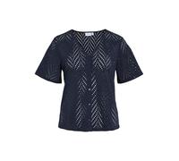Vila Neck Shirt/Pb Videlaia-Maglietta con Scollo a V, S/S, Blazer Blu Marine, L Donna
