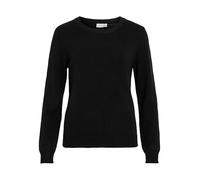 Vila NOS Donna Viril L/s O-Neck Knit Top-Noos Felpa Not Applicable, Nero (Black Black), X-Small