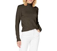Vila NOS Viril Turtleneck L/S Knit Top-Maglietta a Maniche Corte, Colore: Noos Maglione, Verde (Total Eclipse/Detail: Melange), M Donna