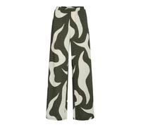 VILA Pantalone palazzo da donna con stampa fiamma ed elastico.