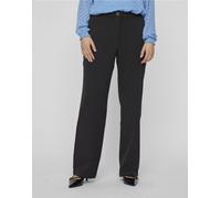 Vila - Pantaloni dritti neri-Nero 38
