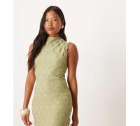 Vila Petite - Vestito lungo in jersey testurizzato verde salvia 40