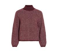 VILA Pullover 'VILORY' rosso vino / bianco Donna - Abbigliamento - Taglie comode - Pullover e cardigan - Pullover VILA XS