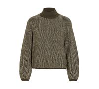 VILA Pullover 'VILory' verde / bianco Donna - Abbigliamento - Taglie comode - Pullover e cardigan - Pullover VILA L