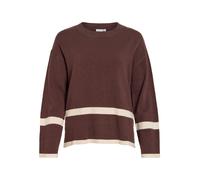 Vila Ril O-neck Oversize Knit Sweater Marrone L Donna