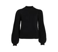 Vila Viril Turtle-nk Balloon L/S Top-Noos Maglione Lavorato a Maglia, Nero, S Donna