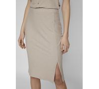 VILA Signora Gonne matita eleganti Costole Midi Gonna Stretch Spacco laterale
