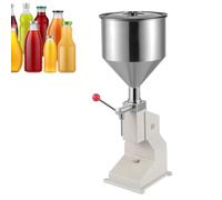 VILA SMO Riempitrice Manuale Quantitativa per Paste Liquide, Riempitrice Regolabile per Flaconi di Crema da 5 A 100 Ml, con Tramoggia da 10 Litri, Sistema Antigoccia E Antiperdita, 5-50ml