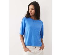 VILA - T-shirt a maniche corte in maglia blu mélange 2XL