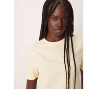VILA - T-shirt oversize vestibilità boyfriend giallo pastello S