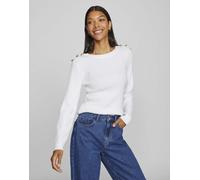 Vila - Top a maniche lunghe bianco 2XL