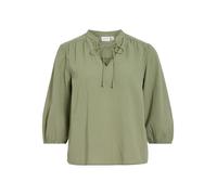 VILA Top Blusa da donna con collo alto e cordoncino Stile a maniche 3/4