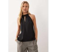 Vila top satinato all'americana nero 44