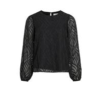 Vila Top Vimika Noos-Maglia O-Neck L/S, Nero, 44 Donna