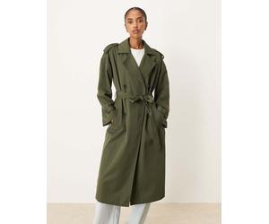 VILA - Trench doppiopetto premium color verde intenso 42