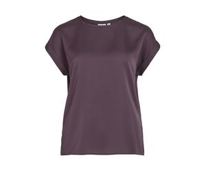 Vila Versatile S/S Satin Top - Noos, Perfetto Plum, 46