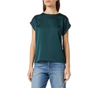 Vila Viellette S/S Satin Top-Noos Camicia a Maniche Corte, Pino Ponderosa, 46 Donna