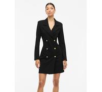 Vila - Vestito blazer sartoriale corto nero a maniche lunghe XS