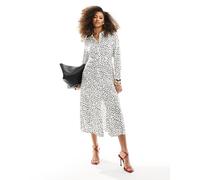 Vila - Vestito camicia lungo bianco a pois-Multicolore 34
