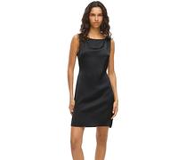 VILA - Vestito corto in raso nero con scollo a barchetta 40