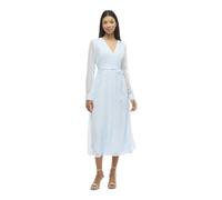 VILA - Vestito midi a maniche lunghe azzurro con scollo a V-Blu 44