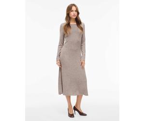 Vila - Vestito midi color chicco di caffè-Marrone 2XL