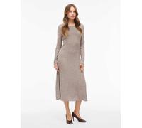 Vila - Vestito midi color chicco di caffè-Marrone M