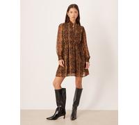 VILA - Vestito midi con stampa leopardata e maniche ad aletta-Multicolore 38