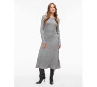 Vila - Vestito midi grigio scuro mélange L