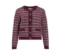 Vila Viaudrey Check L/S Knit Cardigan/KA, Fig, L