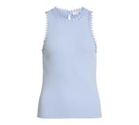 Vila Vibabia Leaf O-Neck S/L Top, Kentucky Blue, L Donna