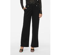 Vila - Viclua Hw Wide Button Pants- Noos Nero - Abbigliamento XS Nero