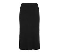 VILA VICOMFY A-Line Knit Skirt-Noos Gonna Midi, Black, S Donna