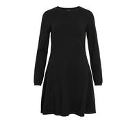 Vila Vicomfy A-Line O-Neck Knit Dress-Noos, Nero, S Donna
