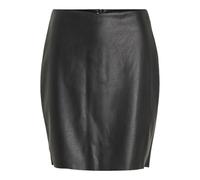 Vila Vidagmar HW Pu Skirt-Gonna Noos Similpelle, Nero, 44 Donna