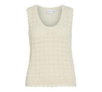 Vila Vidolise U-Neck S/L Knit Top, Betulla, L
