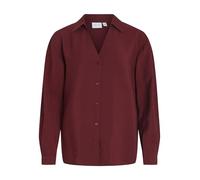 Vila VIDOMIRA V-Neck L/S Shirt - Noos, Cabernet, 46