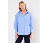 Vila - VIDRISA LS WOMAN EMB OVERSIZE SHIRT/C29 Blu - Abbigliamento 36 Blu