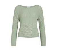Vila Viefine Boatneck L/S Knit Top da Donna, Verde Silt, S