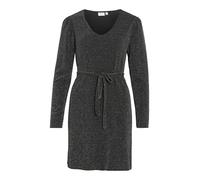 Vila Vieleina V-Neck L/S Dress/BF, Nero, XS Donna